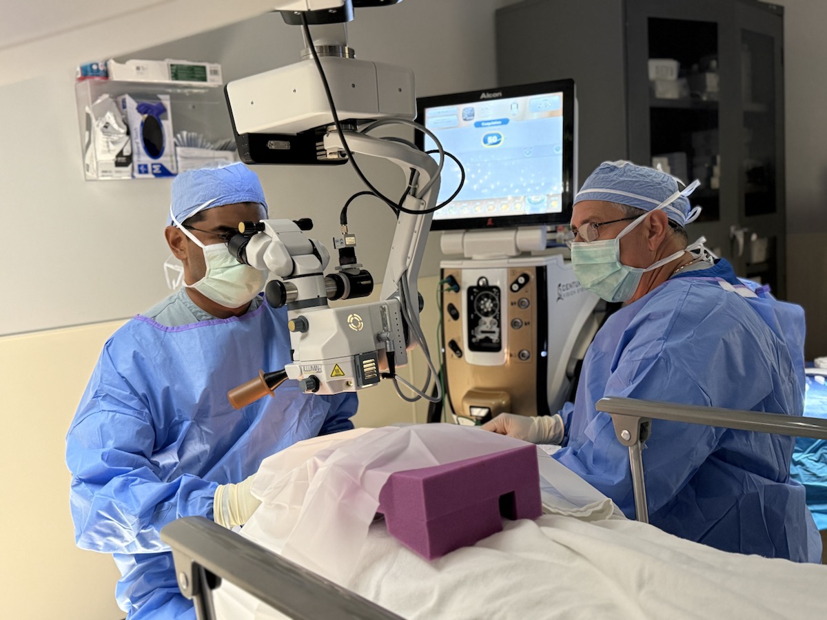 Dr. Harish Raja in the operating room